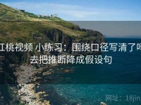 红桃视频 小练习：围绕口径写清了吗去把推断降成假设句